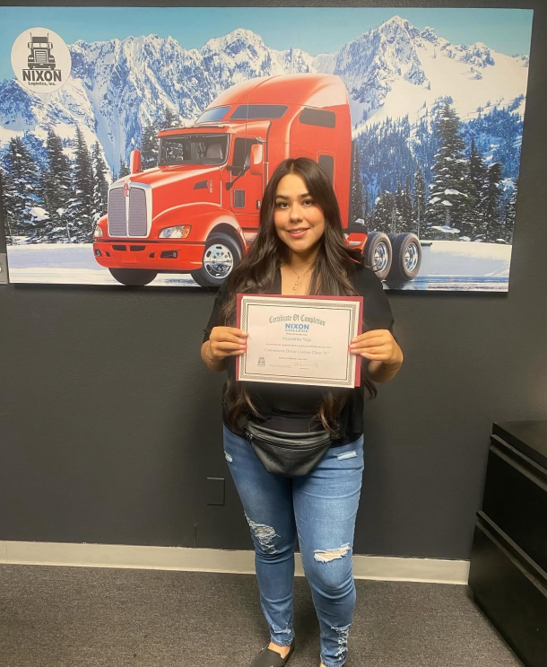 Graduate with CDL certificate