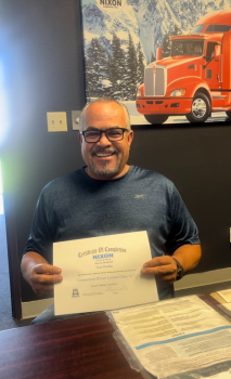 Graduate with CDL certificate