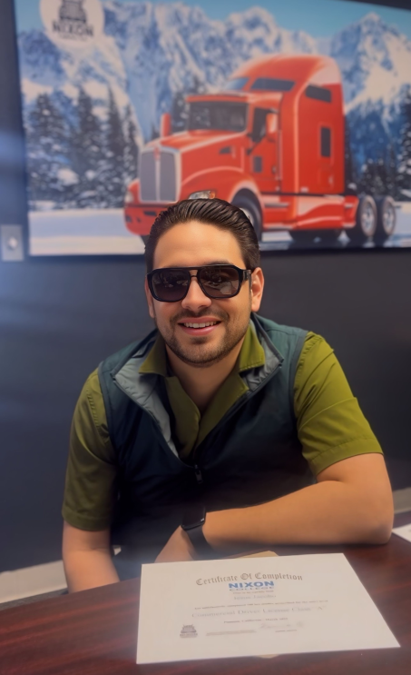 Graduate with CDL certificate